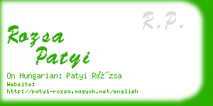 rozsa patyi business card